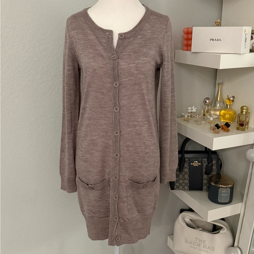 Marc Jacobs Light Brown Knit Cardigan Dress